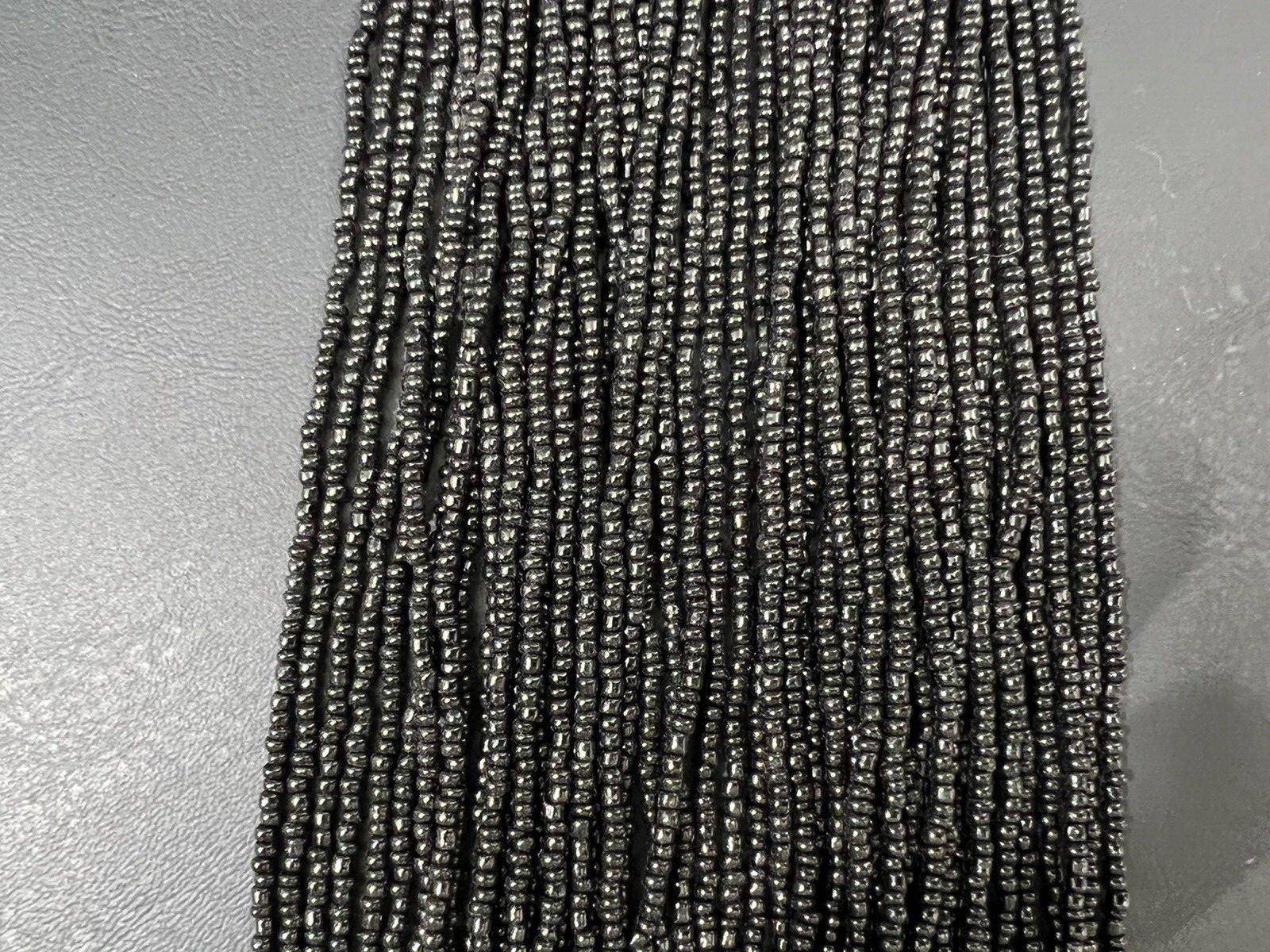 Tiny Metal Beads Necklace Statement Piece Black B… - image 4