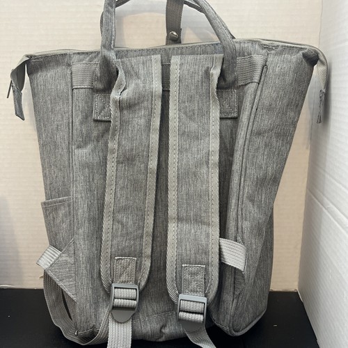 Insulated Diaper Backpack Baby Formula Bag Grey Used Enfamil Wonderbag - Picture 4 of 12