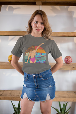 Happier When I'm Naked Swinger Society Pineapple UpsideDown YKYK Women's BoxyTee