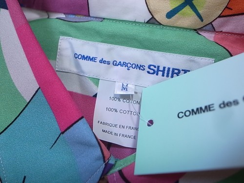 KAWS x COMME des GARCONS SHIRT MULTICOLOR PRINT SHIRT CDG FH-B019 size M - Picture 6 of 10