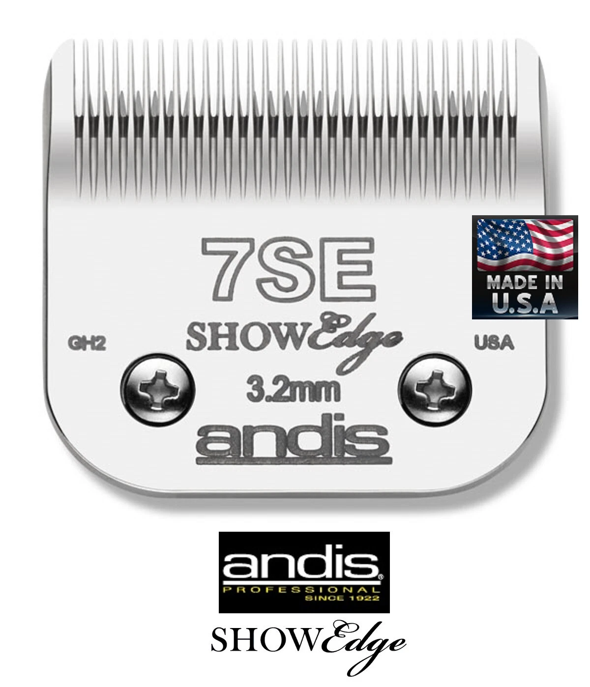 Andis SHOWEdge 7SE BLADE*Fit AG,AGC,DBLC Oster A5,Wahl KM Clipper*Pet Grooming