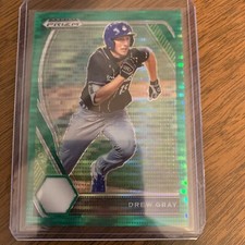 2021 Prizm Draft Picks Green Prizm #93 Drew Gray - High School