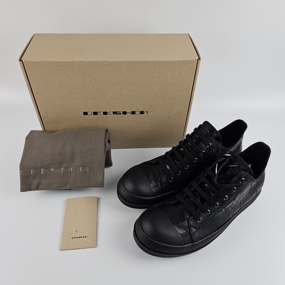 RICK OWENS DRKSHDW Hollywood $815 All Black Megacrust Denim RICK OWENS DRKSHDW Hollywood $815 All Black Megacrust Denim
