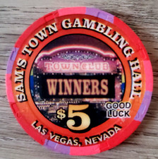 5 Las Vegas Sam's Town Club Winners Casino Chip