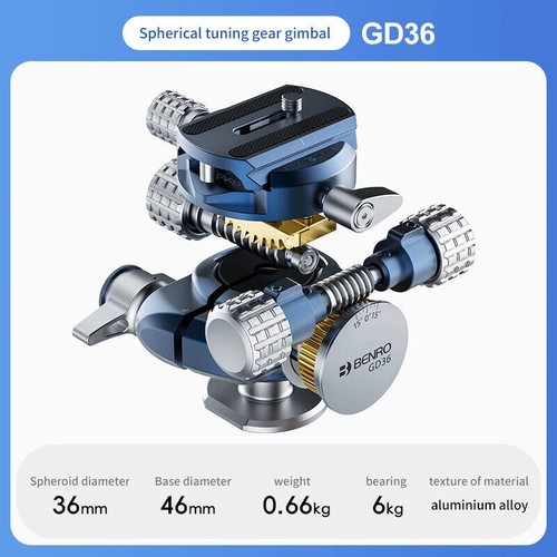 BENRO GD36 3-Way Geared Head Tripod Head Quick Adjustment Gear Panoramic shoot - Picture 19 of 19