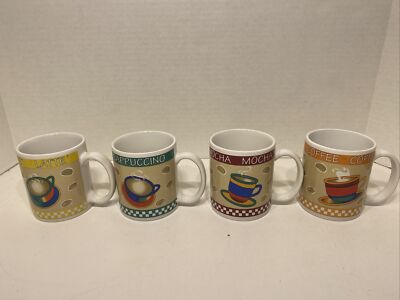(4) Mocha Mug 12 oz. Coffee Time