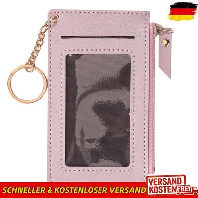 PU Leather Coin Pocket Fashion Multi-Card Purse Photo Card Holders Slim Clutch