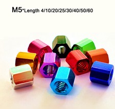 M5 Threaded Rod/Bar/Stud/Hexagon Hex Connector Nut Long Nuts Aluminium Alloy