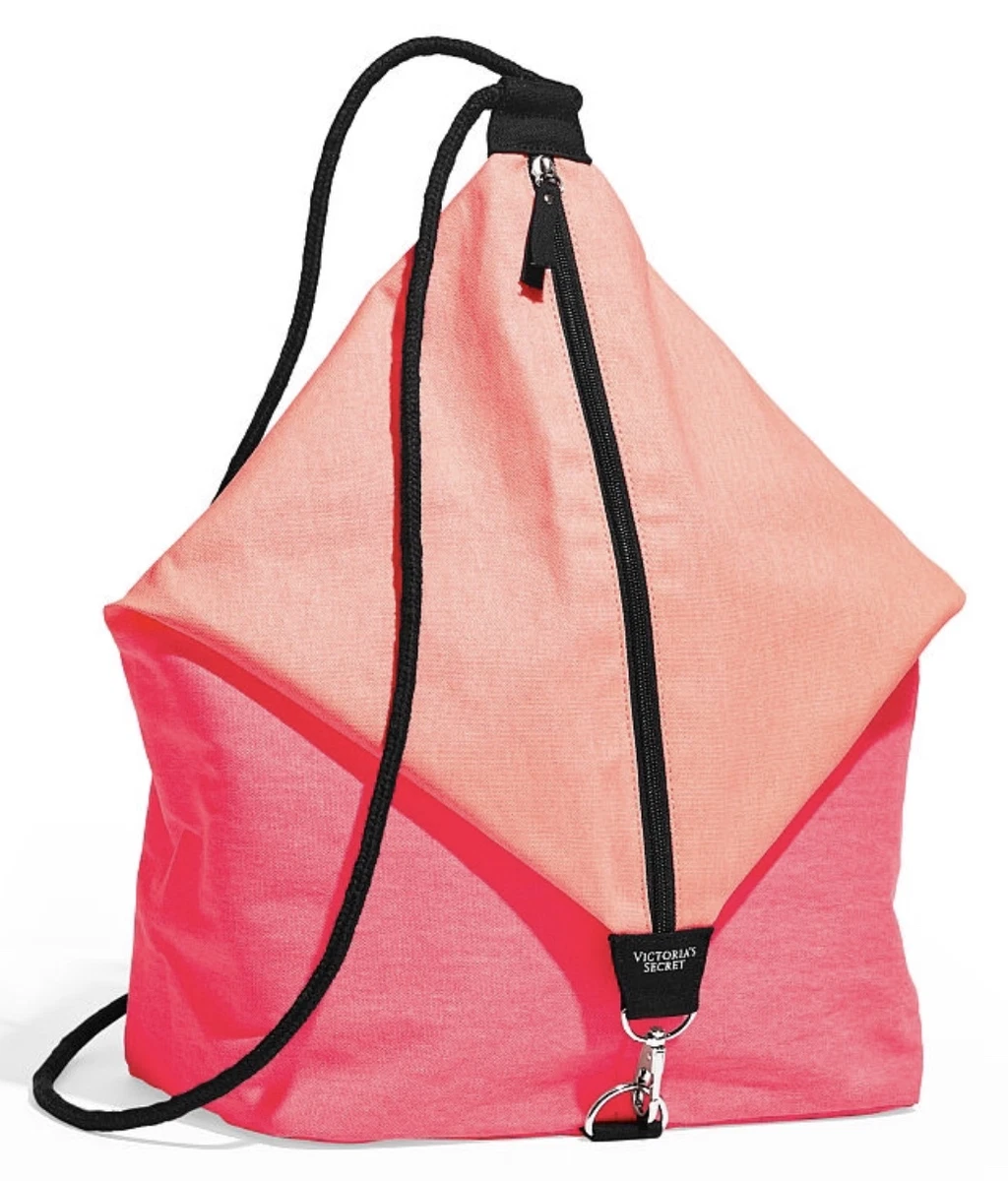 VICTORIA'S SECRET PINK SLING BAG BEACH BACKPACK TOTE CANVAS