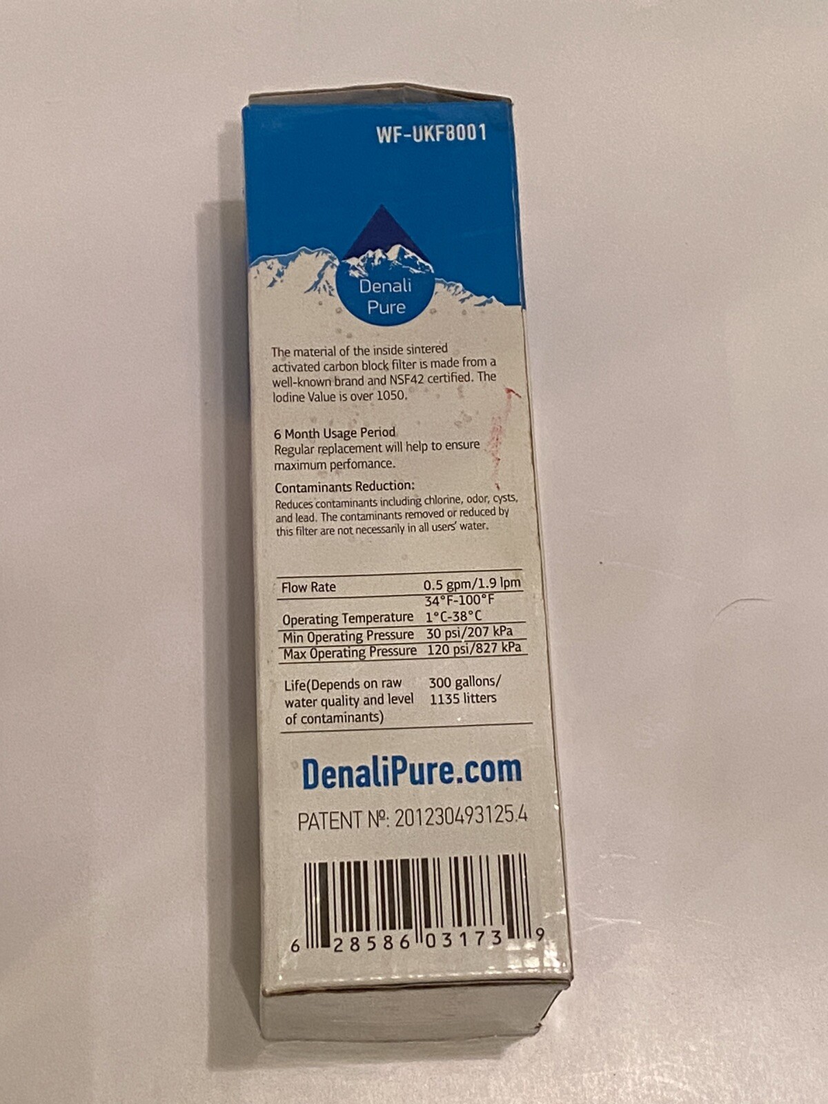 Denali Pure Refrigerator Water Replacement Filter WF-UKF8001 New in Box (1)