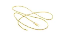 2MM Solid 925 Sterling Silver Gold Italian DIAMOND CUT ROPE CHAIN Necklace Italy