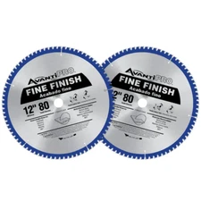 NEW 12in. x 80-Tooth Fine Finish Circular Saw Blade 2-PACK for Plywood Malmine