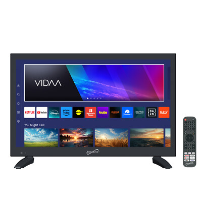 Supersonic 19'' VIDAA ACDC Compatible LED Smart TV with Built-In WiFi SC-1920VTV