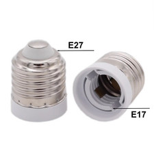 E27 to E17 Socket Base Converter Holder LED Halogen CFL Light Bulb Lamp Adapter