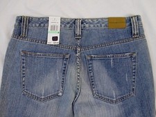 Tommy Hilfiger Womens 8 Preppy Chic Blue Distressed Jean Denim Pants J487 NWT