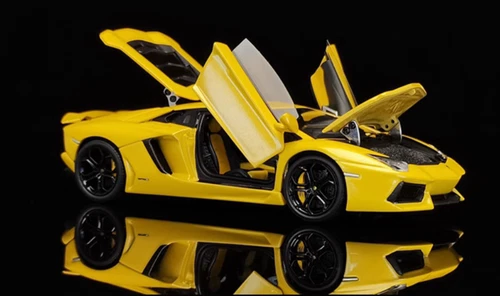 AUTOart 1/43 Alloy fully open car model Lamborghini Aventador LP700-4 Yellow - Picture 2 of 11