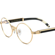 Luxury Natural Buffalo Horn Eyeglasses frame Full Rim Oval Glasses Rx able