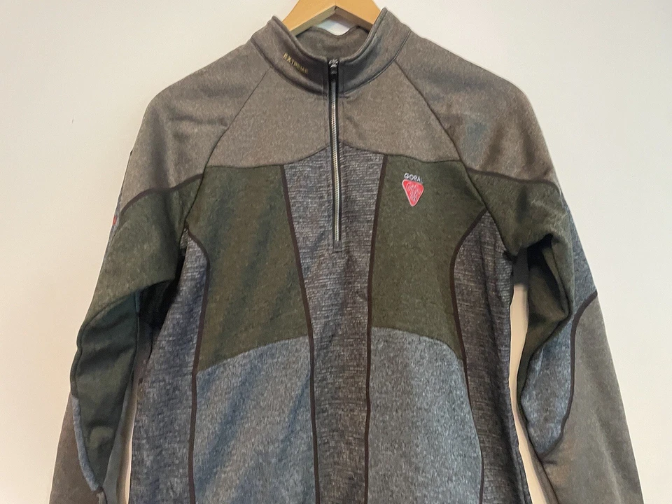 GORAL EXTREME SUPREME APEX Mens Khaki Green Grey Jacket Size Small Full Zipper - Image 3 of 4