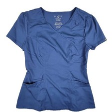 Jaanuu Scrub Top Blue V-Neck with XS