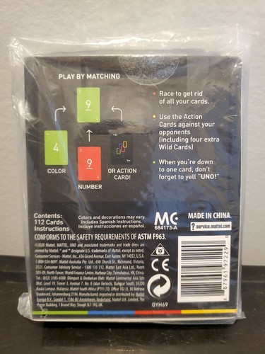 Uno Minimalista Game 2020 Brand New in Box • UNO • SEALED - Picture 6 of 6