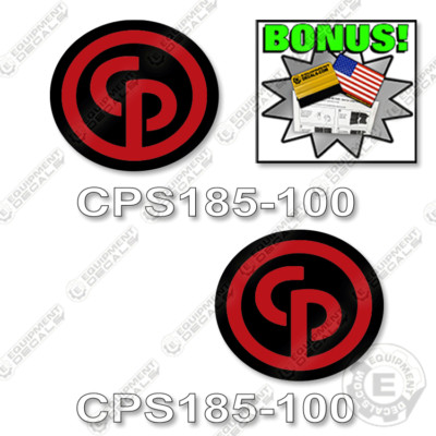 Fits Chicago Pneumatic CPS185-100 Decal Kit Compressor 7 YEAR OUTDOOR 3M VINYL!