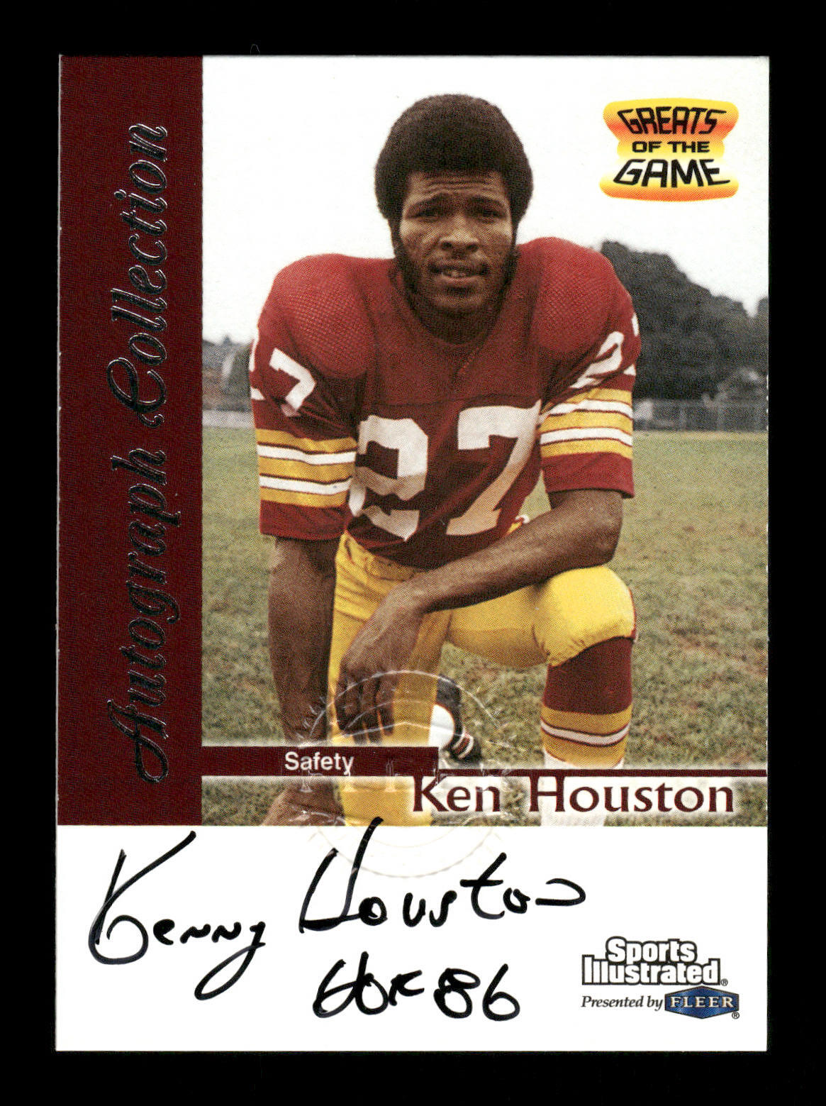 Ken Houston 1999 Sports Illustrated Autographs Auto #NNO AU