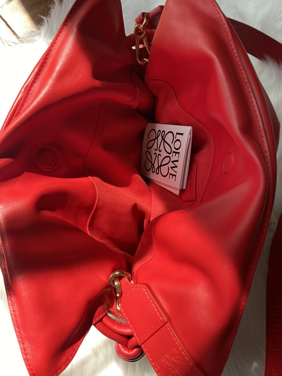 LOEWE Flamenco Bag Puffer Knot Red $2699 | eBay