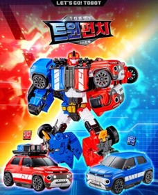 Tobot TWIN PUNCH Blue Hook Red Jap Transformer Robot Hyundai Casper Car Figure