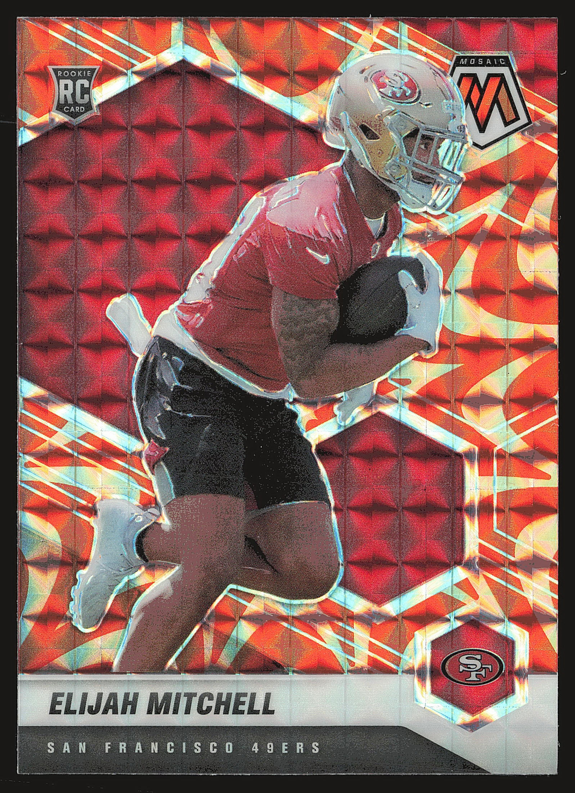 2021 Panini Mosaic #376 Eli Mitchell Prizm Reactive Orange RC