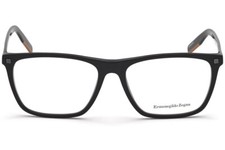 Ermenegildo Zegna EZ 5215 001 Black Square Wide Plastic Eyeglasses 58-16-145