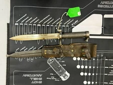 ORIGINAL VINTAGE SWEDISH MILITARY M1896 MAUSER BAYONET AND SCABBARD WITH FROG