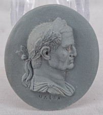 Wedgwood Galba Roman Emperor Black Basalt Portrait Medallion Plaque C.1780-1795