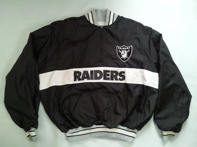 VINTAGE MADE IN USA 80's DELONG NFL OAKLAND RIDERS PULLOVER JERSEY