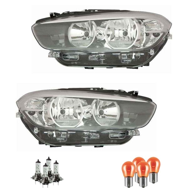 Halogen Scheinwerfer Hauptscheinwerfer Set H7 FüR BMW 1Er Inklusive Lampen-image