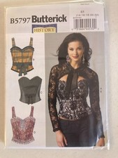 B5797 Butterick corset, sash, and shrug sewing pattern sizes 14, 16, 18, 20, 22