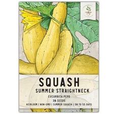 Needs, Straightneck Squash Seeds - 30 Heirloom Seeds for Planting Cucurbita p...