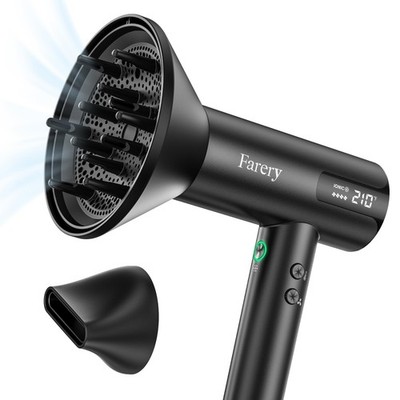Ionic Hair Dryer - Honeycomb Diffuser for Curly Hair & Even Lift, 1400W & 110...