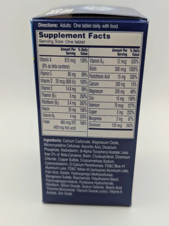 Tabletas multivitamínicas Pro Edge de 50 quilates, multivitaminas para hombres 01/2027 Foto 2 de 4