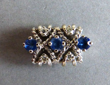 Fermoir de collier bracelet OR blamassif 18k  avec diamants et saphir gold clasp
