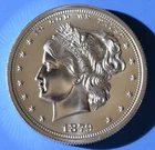 1879 WASHLADY DOLLAR PATTERN TRIBUTE 2 TROY OUNCE .999 FINE SILVER INTAGLIO MINT