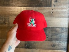 Letter A Fitted Hat VTG Adult SZ 7 1/2 Mens USA Made Sewn Anderson Baseball Cap