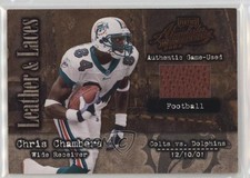 2002 Playoff Absolute Memorabilia Leather and Laces Football Chris Chambers 2z8