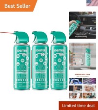 3-Pack of 10oz Compressed Air Duster - Perfect for Keyboard  Electronics Clean