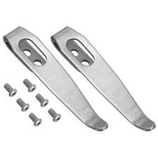 2Set Deep Carry Pocket Clip 1.73"(44mm) Knife Pocket Back Clip with Screws White