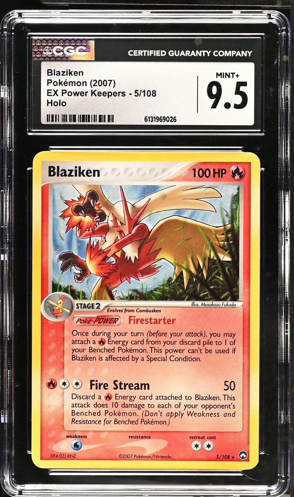 CGC 9.5 MINT+ Blaziken 5/108 Holo EX Power Keepers Pokemon Card