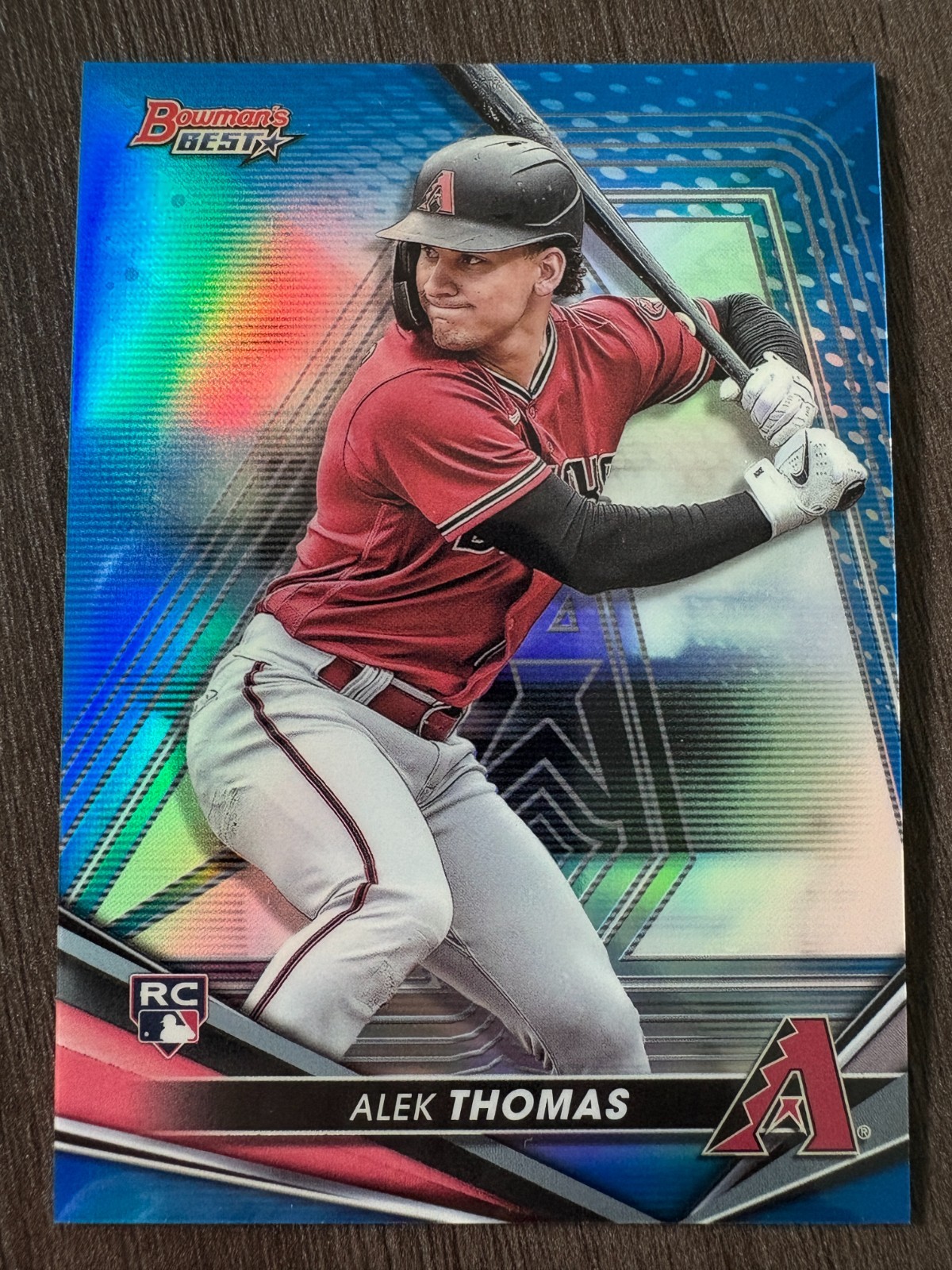 2022 Bowman's Best Alek Thomas RC Blue Refractor #22 Rookie serial /150