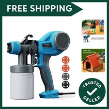 Fence Paint Sprayer HVLP Paint Spray Gun Lightweight with 4 Nozzles & 3 Spray...