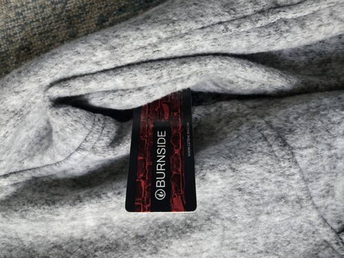 NWT Burnside Men's Heather Gray Sweater Knit Fleece Full ZipJacket Size Large - Picture 2 of 8