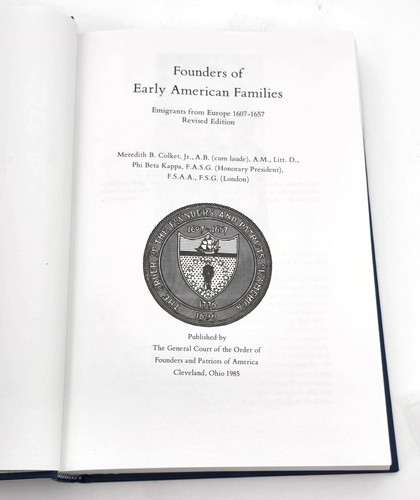 Founders of Early American Families—Revised Edition HC—FREE SHIPPING (I7-27) - Picture 2 of 9