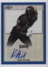 2020 Leaf Metal US Army All-American Bowl Blue 6/12 Kobe Hudson #BA-KH1 Auto k4s